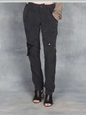 GO SILK ARMY PANTS in Washed Black Sz 4